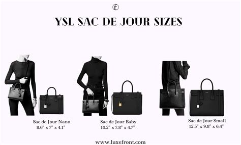 ysl sac de jour size guide|sac de jour bag insert.